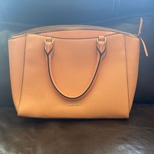 Orange Nine West handbag, 3 sections, shoulder strap